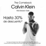 Mid Season Sale Calvin Klein: Hasta 30% de descuento