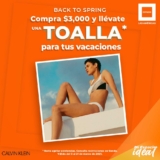 Promo Calvin Klein Primavera 2021: toalla Gratis en compras de $3,000