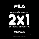 2×1 en ropa deportiva FILA en Calzzapato