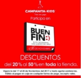 Ofertas Campanita Kids Buen Fin 2017: del 20% al 50% de descuento en toda la tienda