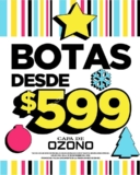 Promoción Capa de Ozono de botas desde $599 pesos