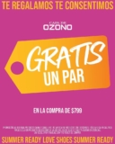 Rebajas Capa de Ozono: par Gratis en compras de $799 o más