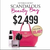 Bolsa Victoria’s Secret Scandalous Beauty Bag de $5,497 a $2,499 con perfume y otro producto de Victoria’s Secret