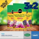 Sólo hoy en tiendas Lowe’s el Sustrato de tierra para macetas está al 3×2