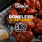 En Don Carbón come todos los boneless que quieras de lunes a miércoles