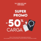 En La Casa de las Carcasas 50% de descuento en productos para recargar celulares