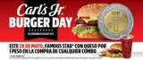 Carl’s Jr Burger Day 2025: Hamburguesa a $1 peso en la compra de un combo el 28 de mayo