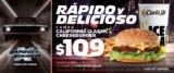 Nuevo combo Carl’s Jr Rápido y Delicioso con hamburguesa California, papas y refresco por sólo $109