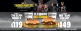 Combos Carl’s Jr Thunderbolts Equipo del sabor desde $119 de lunes a viernes