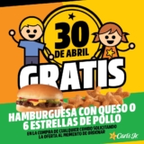 Promoción Carls Jr Día del Niño 2025: Hamburguesa con queso ó 6 estrellas de pollo GRATIS al comprar un combo