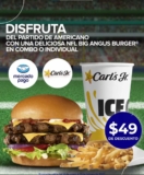 Promo Carls Jr. Mercado Pago: $49 de descuento en combo NFL Big Angus Burger