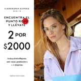 Rebajas de Verano Carolina Lemke: 2 lentes ópticos por $2,000