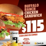 Nueva promo Carl’s Jr: Hamburguesas Buffalo Ranch de res o pollo a $115 en combo de lunes a viernes