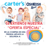 Promoción Carters Oshkosh: Compra una prenda y llévate la segunda a $1 peso