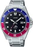 Reloj de buceo Casio resistente al agua 200 m y correa de metal baja a su menor precio