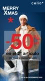 Promoción de Navidad Celio: Segundo artículo mitad de precio