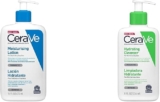 Combo CeraVe con loción hidratante corporal 473 ml + limpiador facial hidratante 236 ml bajan de precio