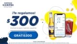 Código Cerveza Siempre de $300 de descuento en 3 pedidos diferidos