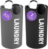 Juego de 2 cestas de lavandería con asas de metal en su precio más bajo