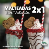2×1 en malteadas de San Valentín en Chazz hasta el 19 de febrero