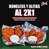 Promo Chazz: 2×1 en Alitas y Boneless durante deportes nocturnos