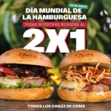 Día de la Hamburguesa Chazz: 2×1 en todas las hamburguesas