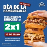 Promoción Chazz Día de la Hamburguesa: 2×1 en todas las hamburguesas este 28 de mayo