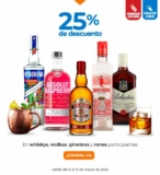 En Chedraui 25% de descuento en rones, whiskys, vodkas y ginebras participantes