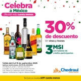 30% de descuento en vinos y licores en Chedraui + hasta 3 msi