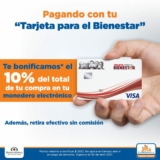 Promo Chedraui Tarjeta para el Bienestar: 10% de bonificación en monedero