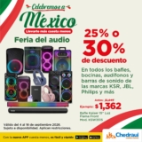 Feria del Audio Chedraui: 25% o 30% de descuento en bafles, bocinas y más