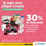 Promo Día de las Madres Chedraui: 30% de descuento en cristalería, loza, baterías y más