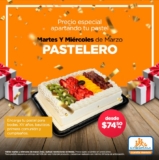 Promoción Chedraui Martes y Miércoles pastelero: Kilo de pastel desde $74.50