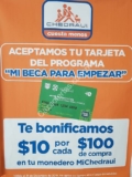 En Chedraui $10 de bonificación por cada $100 de compra al pagar con la tarjeta Beca para Empezar de Apoyo a la Educación