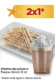 Promoción Chedraui de 2×1 en frappés y churros de azúcar
