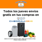 Envíos gratis todos los jueves en la tienda en línea de Chedraui con compra mínima