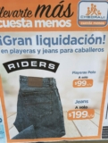 Liquidación Chedraui de playeras polo a $99 y jeans a $199 para caballero