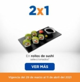 2×1 en rollos de sushi en tiendas Chedraui