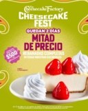 Cheesecake Fest en Cheesecake Factory: Rebanadas a mitad de precio con consumo mínimo