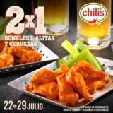 2×1 en alitas, boneless y cervezas en Chili’s este Día de la Alita