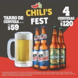 Chilis Fest 2021: 4 cervezas por $120 y tarro por $59 pesos