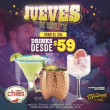 Promo Jueves de Chilis 2023 con bebidas de mixología desde $59