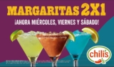 En Chilis 2×1 en margaritas ahora los miércoles, viernes y sábados (ciudades participantes)