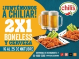 2×1 en boneless y cervezas en Chilis del 16 al 25 de octubre 2020