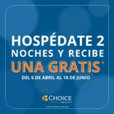 En Choice Hotels noche de estancia Gratis al hospedarte 2 noches