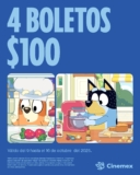 En Cinemex llévate 4 boletos para ver la película de Bluey a sólo $100