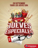 Jueves Especiales Cinemex: Entradas desde $39, refresco grande a $35 y más sólo hoy