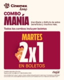 2×1 en boletos al cine los martes con Cinemex Loop