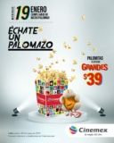 Promoción Cinemex Día de las Palomitas: Palomitas grandes a $39 sólo hoy