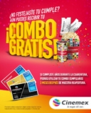 Promoción Cinemex combo Gratis si cumpliste años durante la cuarentena
